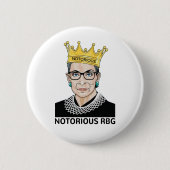 Notorious RBG BLACK - Ruth Bader Ginsburg Button (Vorderseite)
