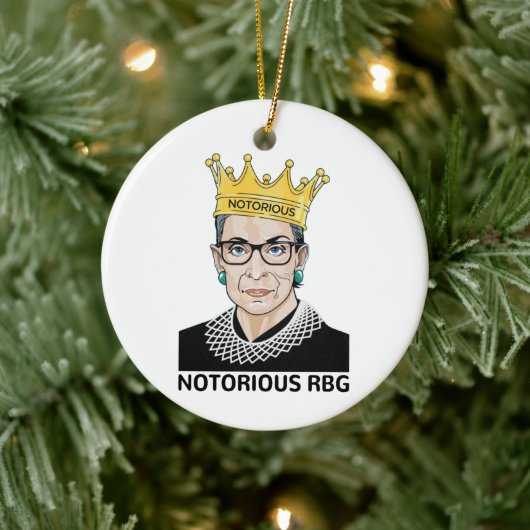 Notorious RBG BLACK - Ruth Bader Ginsburg Keramik Ornament (Baum)