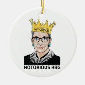 Notorious RBG BLACK - Ruth Bader Ginsburg Keramik Ornament (Vorne)