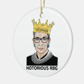 Notorious RBG BLACK - Ruth Bader Ginsburg Keramik Ornament (Links)