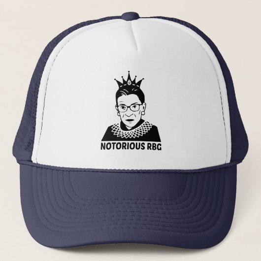 Notorious RBG BLACK - Ruth Bader Ginsburg Truckerkappe (Vorderseite)