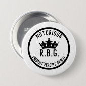 Notorious RBG Dissent Persist Resist Button (Vorne & Hinten)
