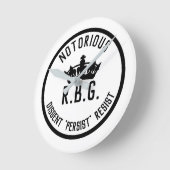 Notorious RBG Dissent Persist Resist Runde Wanduhr (Winkel)