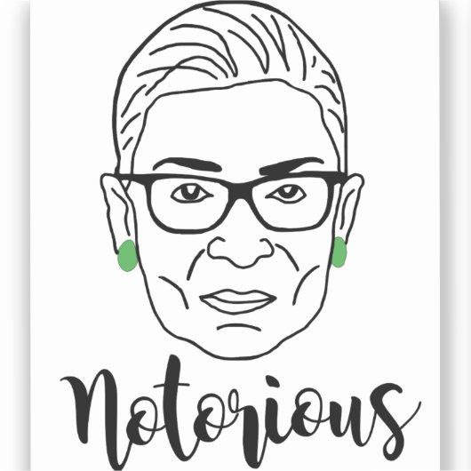 Notorious RBG Mug - Ruth Bader Ginsburg Aufkleber (Vorderseite)