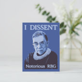 Notorious RBG Postkarte (Stehend Vorderseite)