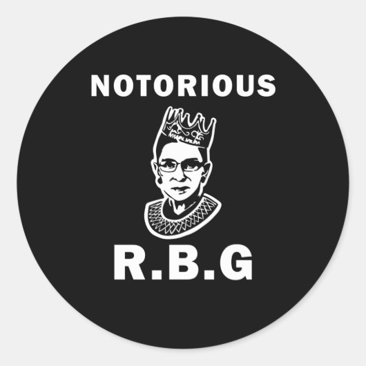 Notorious RBG Runder Aufkleber (Vorderseite)