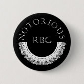 Notorious RBG Ruth Bader Ginsburg Lace Collar Button (Vorderseite)