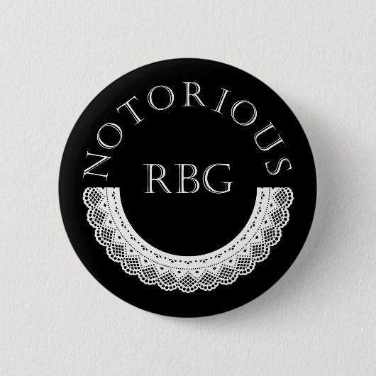 Notorious RBG Ruth Bader Ginsburg Lace Collar Button (Vorderseite)