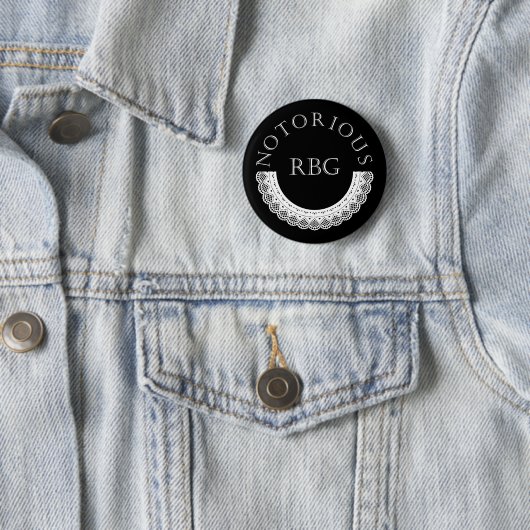 Notorious RBG Ruth Bader Ginsburg Lace Collar Button (Beispiel)
