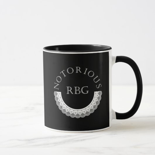 Notorious RBG Ruth Bader Ginsburg Lace Collar Tasse (Rechts)