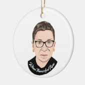Notorious RBG - Wenn es neun gibt Keramik Ornament (Links)