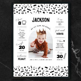 Notorische Ein Baby Meilenstein Poster