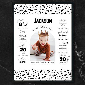 Notorische Ein Baby Meilenstein Poster