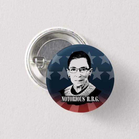 Notorische R.B.G. - Ruth Bader Ginsburg Button (Vorne & Hinten)