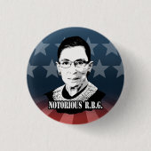 Notorische R.B.G. - Ruth Bader Ginsburg Button (Vorderseite)