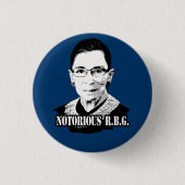 Notorische R.B.G. - Ruth Bader Ginsburg Button (Vorderseite)