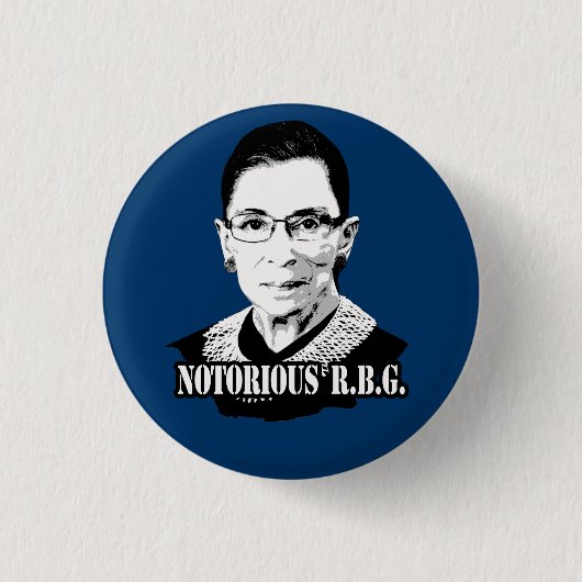 Notorische R.B.G. - Ruth Bader Ginsburg Button (Vorderseite)
