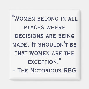 Notorischer RBG Zitat-Magnet Magnet