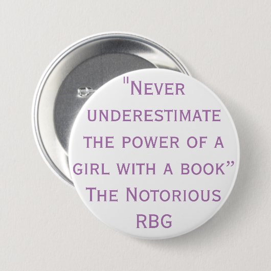 Notorisches Angebot der RBG nie unterschätzt Button (Vorne & Hinten)