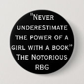 Notorisches Angebot der RBG nie unterschätzt Button (Vorderseite)