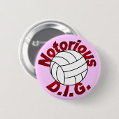 Notorisches D.I.G. (Rosa) Button (Vorne & Hinten)