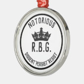 Notorisches RBG-Dissent Persist-Residenz Ornament Aus Metall (Links)