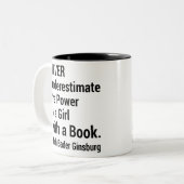 Notorisches RBG-Geschenk, Ruth Bader Ginsburg Zita Zweifarbige Tasse (Vorderseite Links)