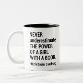 Notorisches RBG-Geschenk, Ruth Bader Ginsburg Zita Zweifarbige Tasse (Links)