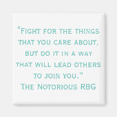 Notorisches RBG Zitat Magnet (Vorne)