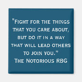 Notorisches RBG Zitat Magnet (Vorne)