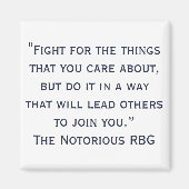 Notorisches RBG Zitat Magnet (Vorne)