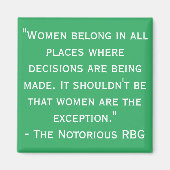 Notorisches RBG Zitat Magnet (Vorne)