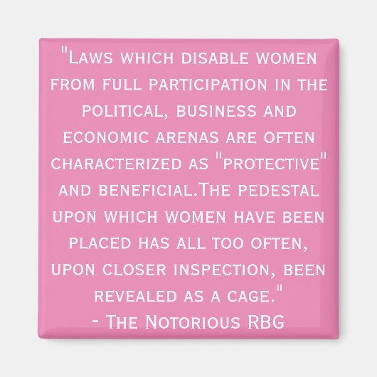 Notorisches RBG Zitat Magnet (Vorne)