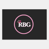 Notorisches Rosa Schwarz Geschenkpapier Set (Vorderseite)