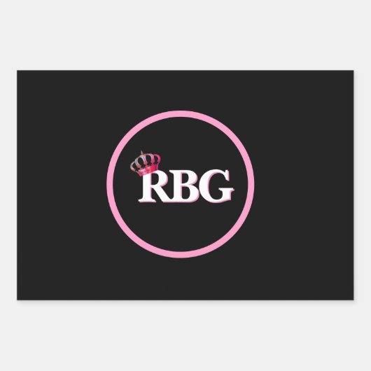 Notorisches Rosa Schwarz Geschenkpapier Set (Vorderseite)