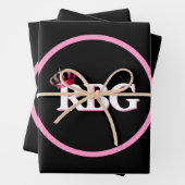 Notorisches Rosa Schwarz Geschenkpapier Set (Beispiel)