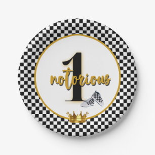 Notorous One  Retro 90's Hip Hop 1. Geburtstag Pappteller