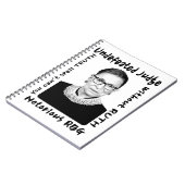 Notorous RBG Unbesiegter Richter Notizblock (Linke Seite)