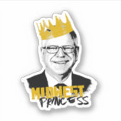 Notorous Tim Walz - Prinzessin im Mittleren Westen Aufkleber (Vorderseite)