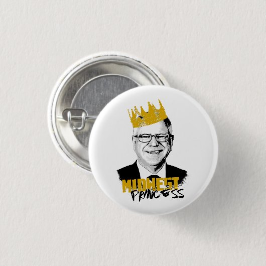 Notorous Tim Walz - Prinzessin im Mittleren Westen Button (Vorne & Hinten)