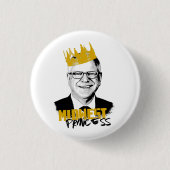 Notorous Tim Walz - Prinzessin im Mittleren Westen Button (Vorderseite)