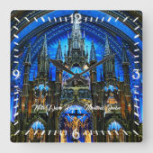 Notre Dame Basilica Altar Quadratische Wanduhr (Vorderseite)