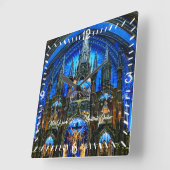 Notre Dame Basilica Altar Quadratische Wanduhr (Winkel)