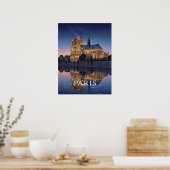 Notre Dame Cathedra Paris Frankreich Poster (Küche)