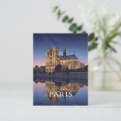 Notre Dame Cathedra Paris Frankreich Postkarte (Stehend Vorderseite)
