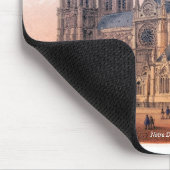 Notre Dame Cathedral 1870 print, Paris Frankreich Mousepad (Ecke)