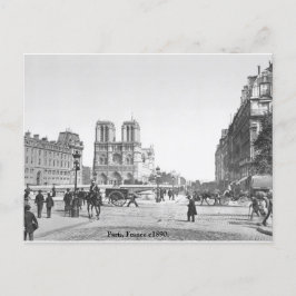 Notre Dame Cathedral c1890, Vintag Paris Frankreic Postkarte