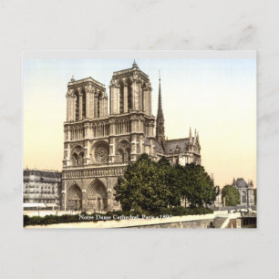Notre Dame Cathedral c1890, Vintager französischer Postkarte