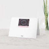 Notre-Dame Cathedral Colorful Stained Glass Karte (Rückseite)