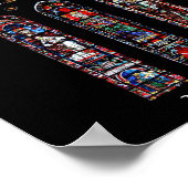 Notre Dame Cathedral North Rose Window Poster (Ecke)